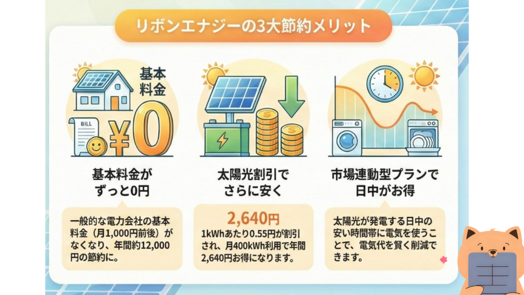 リボンエナジーのメリット