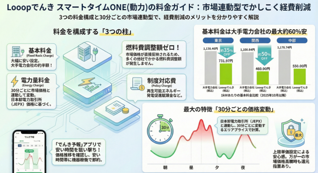 Looopでんき電気料金の仕組み