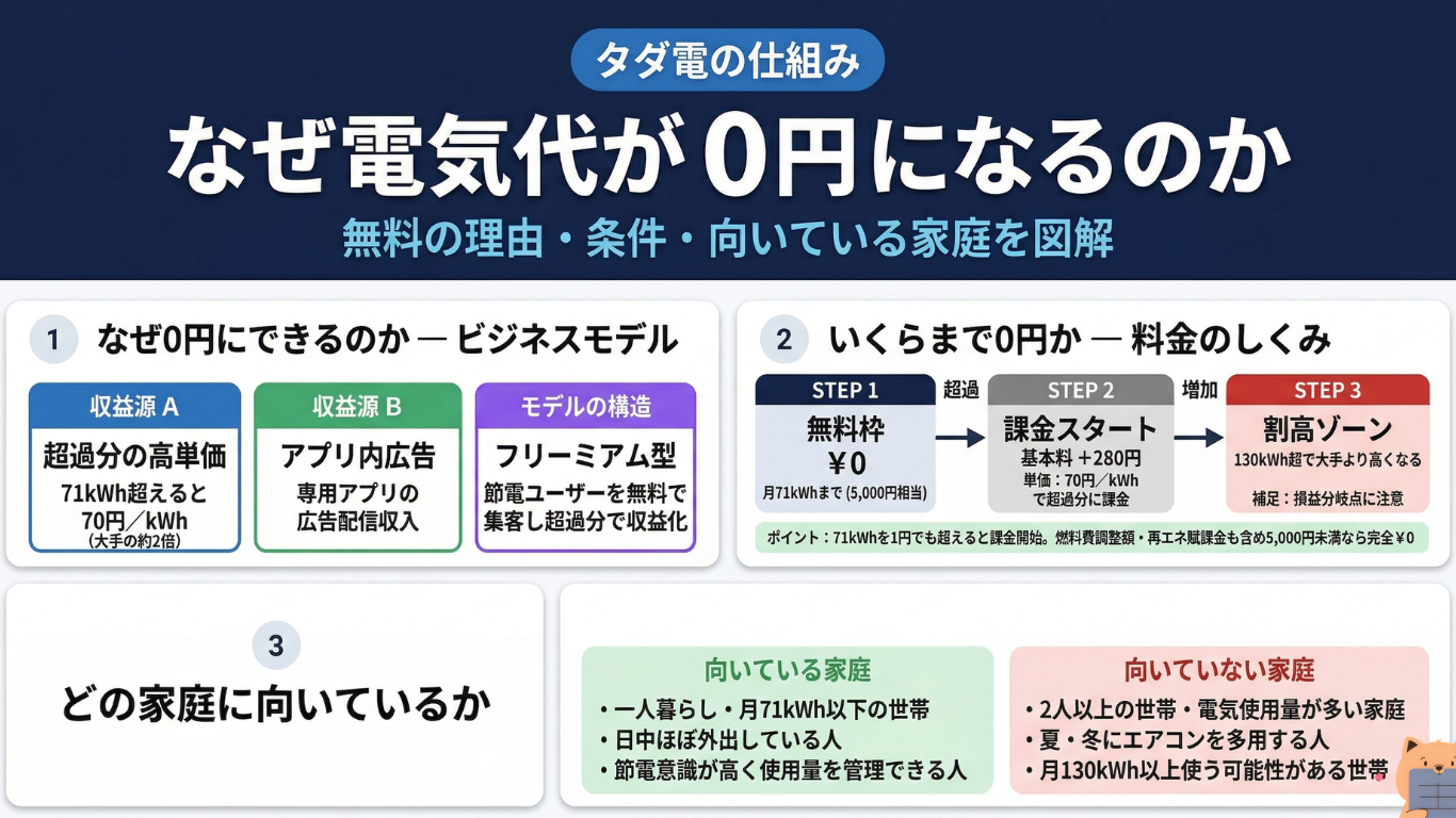 タダ電　仕組み