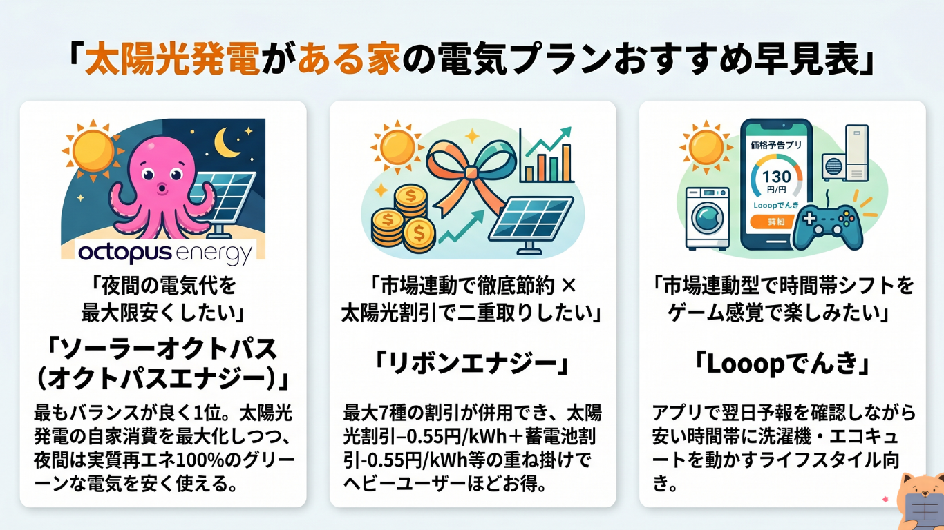 太陽光発電 電気プラン おすすめ